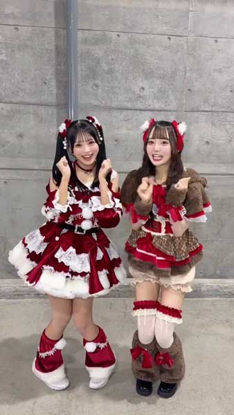 Onephony・田島櫻子×iLiFE!・心花りり、赤×白フリルのサンタガーリーで視線独占なコラボダンス披露
