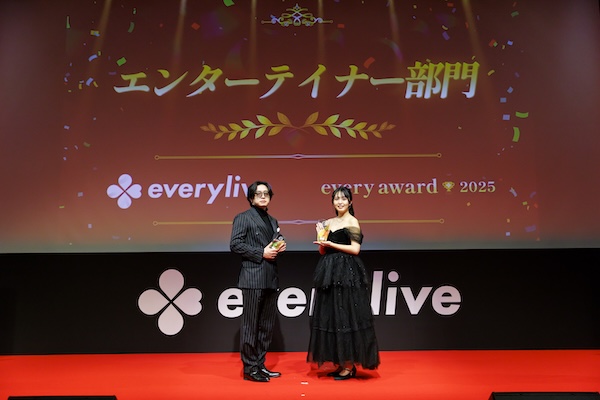 【イベントレポート】2025年に活躍したライバーが集結！年間ランキング1位は「一ノ瀬なつみ」に決定！＜every award 2025＞