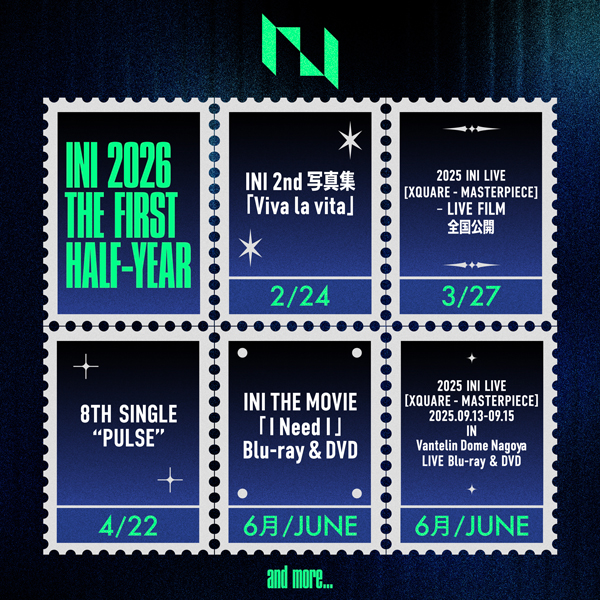 INI 8TH SINGLE『PULSE』4月22日(水)に発売決定！昨年9月に開催したバンテリンドームナゴヤ公演が映画化 3月27日(金)より全国公開決定！