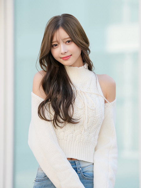 松川星、美スタイルチラ見せ！オフショルニット×ジーパンコーデで「身長1.5cm伸びてた」報告