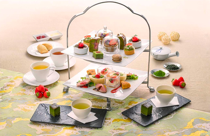 丸ノ内ホテル、春限定の日本茶×苺の贅沢アフタヌーンティー