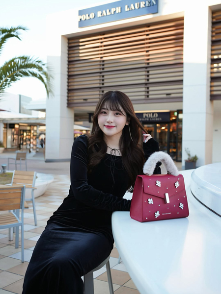 宇佐神 星、上品タイトなワンピース姿で美スタイルあらわに