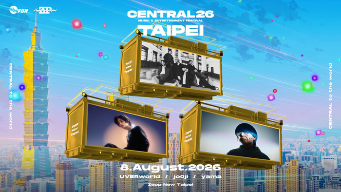 KANA-BOON、キタニタツヤ、UVERworldら、クアラルンプール＆台北開催の「CENTRAL MUSIC & ENTERTAINMENT FESTIVAL 2026」に出演決定！