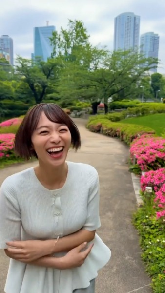今井春花、ピッタリ清楚衣装で無邪気な駆け寄るムービーにファン悶絶！