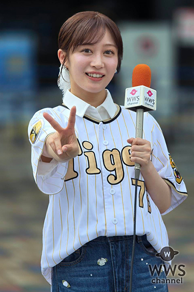 動画】川上千尋、かわいすぎる阪神ユニフォーム姿で『サントリー