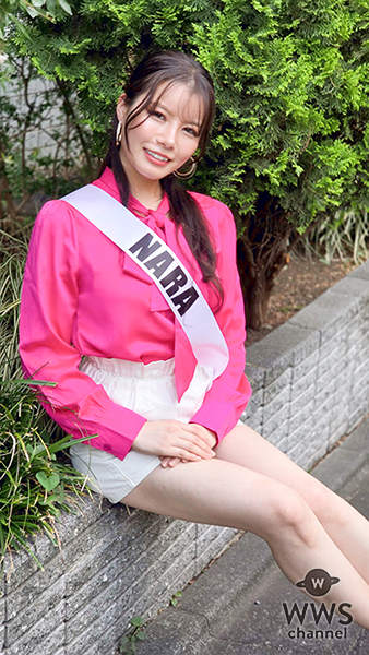 【動画】奈良県代表・三好芽生さんが清楚感溢れるピンクシャツコーデで登場！ ＜2026ミスプラネットジャパンファイナリスト＞