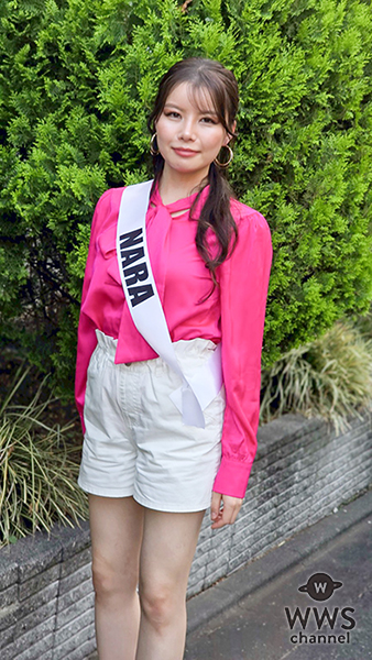 【動画】奈良県代表・三好芽生さんが清楚感溢れるピンクシャツコーデで登場！ ＜2026ミスプラネットジャパンファイナリスト＞8