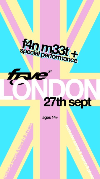 f5ve、ロンドン初単独公演が即完売！2000人規模の会場へ変更するも追加チケットもソールドアウト